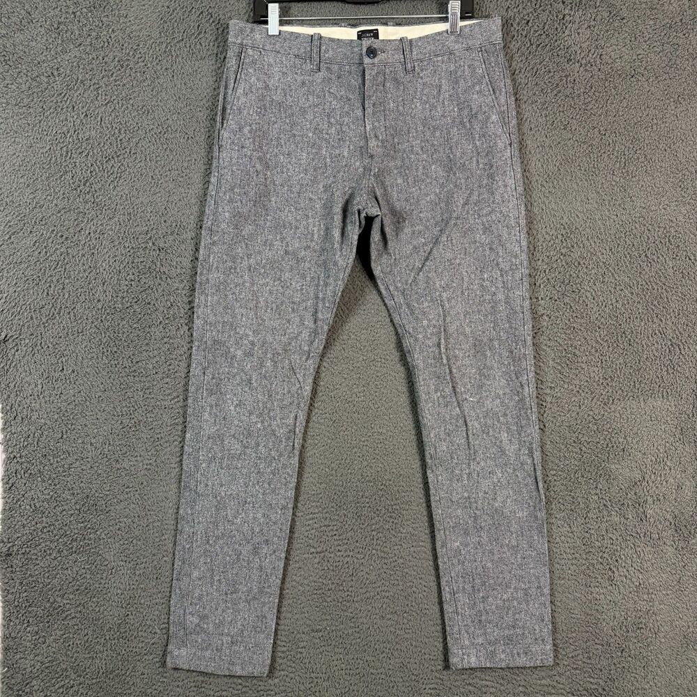 J Crew Pants Mens 33x34 Gray 484 Slim Fit Stretch Brushed Twill Chinos Preppy